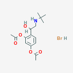 4-(2-((TERT-BUTYL)AMINO)-1-HYDROXYETHYL)RESORCINOL 1,3-DIACETATE HBR molecular structure
