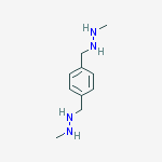 1-methyl-2-[[4-[(2-methylhydrazinyl)methyl]phenyl]methyl]hydrazine molecular structure