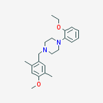 1-(2-ethoxyphenyl)-4-[(4-methoxy-2,5-dimethylphenyl)methyl]piperazine molecular structure