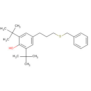 Phenol, 2,6-bis(1,1-dimethylethyl)-4-[3-[(phenylmethyl)thio]propyl]- molecular structure