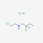 2-chloro-N-(2-chloroethyl)butan-1-amine hydrochloride molecular structure