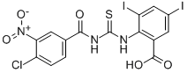 2-[[[(4-CHLORO-3-NITROBENZOYL)AMINO]THIOXOMETHYL]AMINO]-3,5-DIIODO-BENZOIC ACID