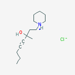 1-(3-hydroxy-3-methyloct-4-yn-1-yl)piperidinium chloride molecular structure