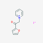 Pyridinium, 1-[2-(2-furanyl)-2-oxoethyl]-, iodide molecular structure