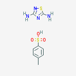 1,2,4-thiadiazole-3,5-diamine 4-methylbenzenesulfonate (1:1) molecular structure