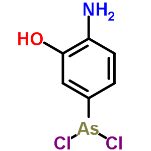 (4-amino-3-hydroxyphenyl)arsonous dichloride molecular structure