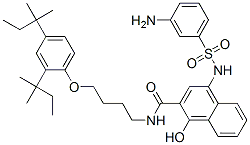 4-[[(3-Aminophenyl)sulfonyl]amino]-N-[4-[2,4-bis(1,1-dimethylpropyl)phenoxy]butyl]-1-hydroxy-2-naphthalenecarboxamide molecular structure