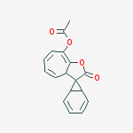 2'-oxo-3a'H-spiro[bicyclo[4.1.0]hepta-2,4-diene-7,3'-cyclohepta[b]furan]-8'-yl acetate molecular structure