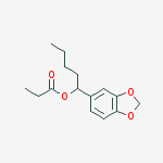 1-(1,3-benzodioxol-5-yl)pentyl propanoate molecular structure
