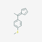 Benzene, 1-[1-(2,4-cyclopentadien-1-ylidene)ethyl]-4-(methylthio)- molecular structure