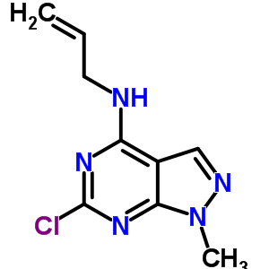 6-chloro-1-methyl-n-(prop-2-en-1-yl)-1h-pyrazolo[3,4-d]pyrimidin-4-amine molecular structure
