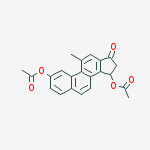 11-methyl-17-oxogona-1,3,5(10),6,8,11,13-heptaene-2,15-diyl diacetate molecular structure
