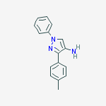 3-(4-methylphenyl)-1-phenylpyrazol-4-amine molecular structure