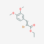 2-Propenoic acid, 2-bromo-3-(3,4-dimethoxyphenyl)-, ethyl ester, (2Z)- molecular structure