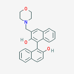 [1,1'-Binaphthalene]-2,2'-diol, 3-(4-morpholinylmethyl)- molecular structure