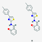 (6Z)-6-({[4-(4-methylphenyl)-1,3-thiazol-2-yl]amino}methylidene)cyclohexa-2,4-dien-1-one - copper (2:1) molecular structure
