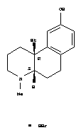 (4aR,10bS)-10b-ethyl-4-methyl-1,2,3,4,4a,5,6,10b-octahydrobenzo[f]quinolin-9-ol hydrobromide molecular structure