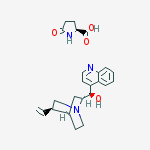 5-oxo-L-proline, compound with (8α,9R)-cinchonan-9-ol (1:1) molecular structure