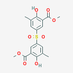 dimethyl 3,3'-sulfonylbis(6-hydroxy-5-methylbenzoate) molecular structure