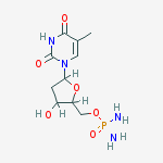 1-[2-deoxy-5-O-(diaminophosphoryl)pentofuranosyl]-5-methylpyrimidine-2,4(1H,3H)-dione molecular structure