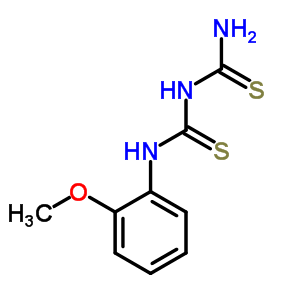 1-carbamothioyl-3-(2-methoxyphenyl)thiourea molecular structure