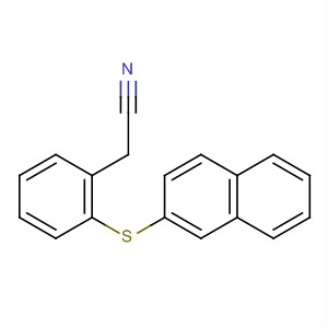Benzeneacetonitrile, 2-(2-naphthalenylthio)- molecular structure