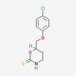 6-[(4-chlorophenoxy)methyl]-1,3-oxazinane-2-thione molecular structure