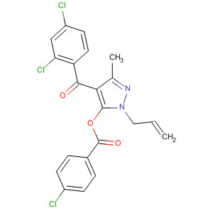 Benzoic acid, 4-chloro-,4-(2,4-dichlorobenzoyl)-3-methyl-1-(2-propenyl)-1H-pyrazol-5-yl ester molecular structure