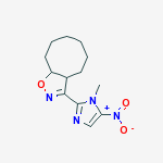 3-(1-methyl-5-nitro-1H-imidazol-2-yl)-3a,4,5,6,7,8,9,9a-octahydrocycloocta[d][1,2]oxazole molecular structure