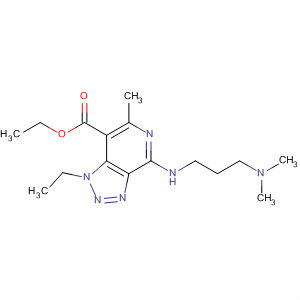 1H-1,2,3-Triazolo[4,5-c]pyridine-7-carboxylic acid,4-[[3-(dimethylamino)propyl]amino]-1-ethyl-6-methyl-, ethyl ester molecular structure