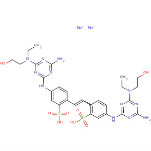 Benzenesulfonic acid,2,2'-(1,2-ethenediyl)bis[5-[[4-amino-6-[ethyl(2-hydroxyethyl)amino]-1,3,5-triazin-2-yl]amino]-, disodium salt