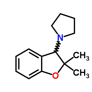 1-(2,2-dimethyl-2,3-dihydro-1-benzofuran-3-yl)pyrrolidine molecular structure