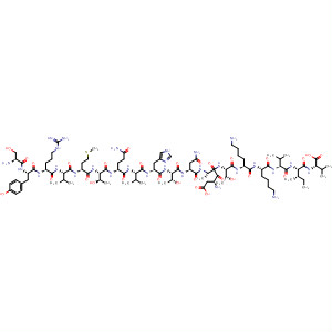 L-Valine,L-seryl-L-tyrosyl-L-arginyl-L-valyl-L-methionyl-L-threonyl-L-glutaminyl-L-valyl-L-histidyl-L-threonyl-L-asparaginyl-L-a-aspartyl-L-alanyl-L-threonyl-L-lysyl-L-lysyl-L-valyl-L-isoleucyl- molecular structure
