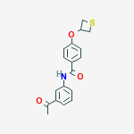 N-(3-acetylphenyl)-4-(thietan-3-yloxy)benzamide