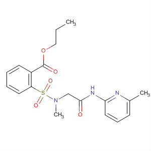 Benzoic acid,2-[[methyl[2-[(6-methyl-2-pyridinyl)amino]-2-oxoethyl]amino]sulfonyl]-,propyl ester molecular structure
