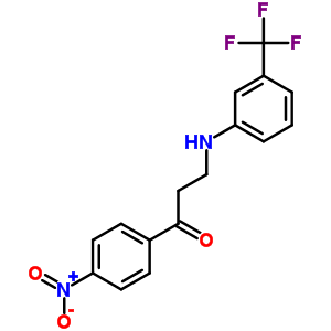 1-(4-nitrophenyl)-3-{[3-(trifluoromethyl)phenyl]amino}propan-1-one molecular structure