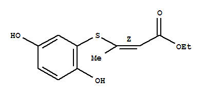 ethyl (2Z)-3-[(2,5-dihydroxyphenyl)sulfanyl]but-2-enoate molecular structure