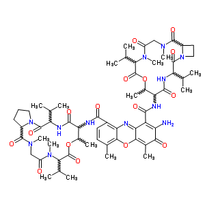 2-amino-4,6-dimethyl-3-oxo-N~9~-[2,5,9-trimethyl-1,4,7,11,14-pentaoxo-6,13-di(propan-2-yl)hexadecahydro-1H-pyrrolo[2,1-i][1,4,7,10,13]oxatetraazacyclohexadecin-10-yl]-N~1~-[7,11,14-trimethyl-2,5,9,12,15-pentaoxo-3,10-di(propan-2-yl)-8-oxa-1,4,11,14-tetraa
