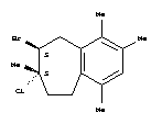 (7S)-8β-Bromo-7-chloro-6,7,8,9-tetrahydro-1,2,4,7-tetramethyl-5H-benzocycloheptene