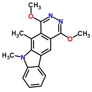 1,4-dimethoxy-5,6-dimethyl-6H-pyridazino[4,5-b]carbazole molecular structure