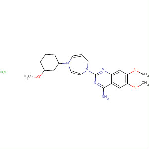 4-Quinazolinamine,2-[hexahydro-4-(3-methoxyphenyl)-1H-1,4-diazepin-1-yl]-6,7-dimethoxy-, monohydrochloride molecular structure