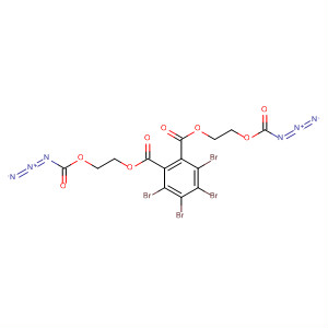 1,2-Benzenedicarboxylic acid, 3,4,5,6-tetrabromo-,bis[2-[(azidocarbonyl)oxy]ethyl] ester molecular structure