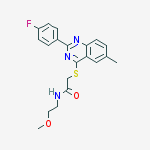 ACETAMIDE,2-[[2-(4-FLUOROPHENYL)-6-METHYL-4-QUINAZOLINYL]THIO]-N-(2-METHOXYETHYL)-