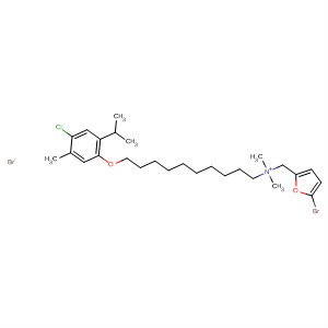 2-Furanmethanaminium,5-bromo-N-[10-[4-chloro-5-methyl-2-(1-methylethyl)phenoxy]decyl]-N,N-dimethyl-, bromide molecular structure