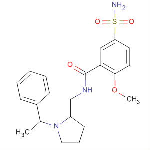 Benzamide,5-(aminosulfonyl)-2-methoxy-N-[[1-(1-phenylethyl)-2-pyrrolidinyl]methyl]- molecular structure