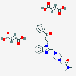 (e)-but-2-enedioic Acid;n,n-dimethyl-2-[4-[[1-(3-oxo-3-phenylpropyl)benzimidazol-2-yl]methyl]piperazin-1-yl]acetamide molecular structure