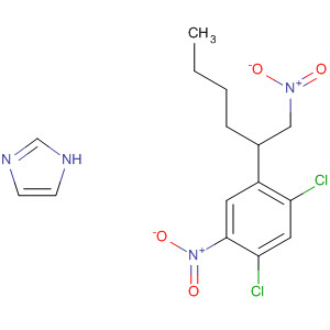 1H-Imidazole, 1-[2-(2,4-dichloro-5-nitrophenyl)hexyl]nitro- molecular structure