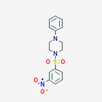 1-(3-nitrophenyl)sulfonyl-4-phenylpiperazine molecular structure
