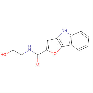 4H-Furo[3,2-b]indole-2-carboxamide, N-(2-hydroxyethyl)- molecular structure