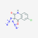 1,1'-(6-chloro-2,4-dioxo-1,2,3,4-tetrahydroquinoline-3,3-diyl)bis(triaza-1,2-dien-2-ium) molecular structure